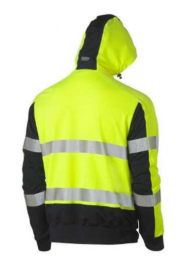 Picture of Bisley, Taped Two Tone Hi Vis Contrast 4 Way Stretchy Hoodie